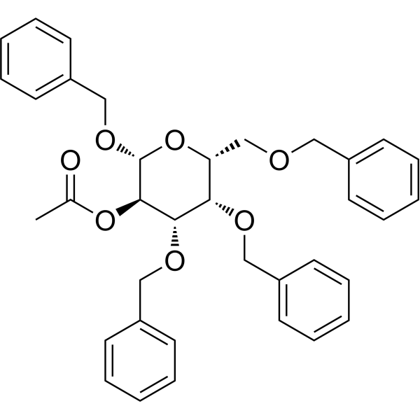 β-D-Galactopyranoside, phenylmethyl 3,4,6-tris-O-(phenylmethyl)-, acetate 61820-03-9